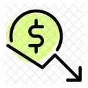 Dollar Abnahme Symbol