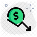 Dollar-Abnahme  Symbol