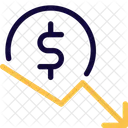 Dollar Abnahme Symbol