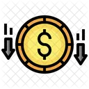 Dollar-Abnahme  Symbol