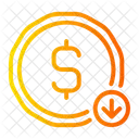 Dollar-Abnahme  Symbol