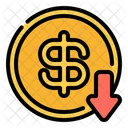 Dollar-Abnahme  Symbol