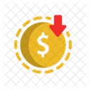 Dollar-Abnahme  Symbol