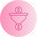 Dollar Sales Pipeline Revenue Generation Financial Goals Icon