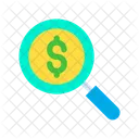 Magnifier Glass Dollar Find Icon