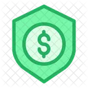 Dollar Shield Secure Money Icon