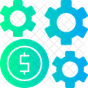 Dollar Sign And Gear Finance Money Icon