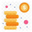 Dollar Stack Coins Stack Dollar Coins Icon