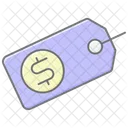 Dollar Tag Lineares Farbsymbol Symbol