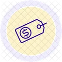 Dollar Tag Line Icon Icon