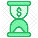 Hourglass Dollar Time Icon