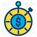 Dollar Time Budget Icon