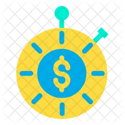 Dollar Time Budget  Icon
