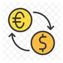 Dollar To Euro Currency Conversion Icon