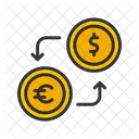 Dollar To Euro Money Exchange Money Icon