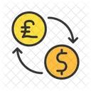 Dollar To Pound Currency Conversion Icon