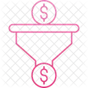 Dollar Verkaufspipeline Umsatzgenerierung Finanzielle Ziele Symbol