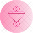 Dollar Verkaufspipeline Umsatzgenerierung Finanzielle Ziele Symbol