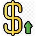 Dollar Up Rate Money Icon