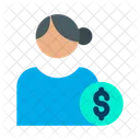 Dollar User Dollar Profile Female Profile Icon