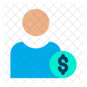 Utilisateur en dollars  Icône