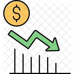 Dollar Value Decrease  Icon