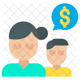 Dollar Woman To Man  Icon