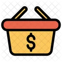 Korb Dollar Einkaufen Icon