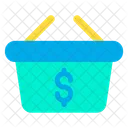 Korb Dollar Einkaufen Icon