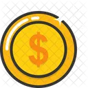 Munze Dollar Geld Icon