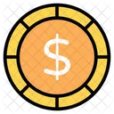 Dollarmünze  Symbol