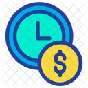 Orologio Ora Dollaro Icon