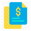 Dollar Document Financier Papiers Icon