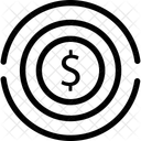 Dollars Circular Sign Icon