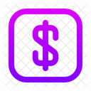Dollarsign Square Icon