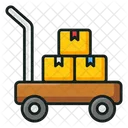 Dolly Pushcart Delivery Cart Icon