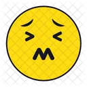 Doloroso Emoji Cara Icono