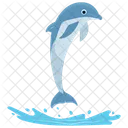 Cartoon Dolphin Jumping Cartoon Jumping Dolphin Icon