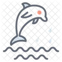 돌고래 포유류 물고기 바다 동물 아이콘