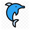 Dolphin Water Jumping Icon