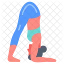 Dolphin Pose Stress Relief Yoga Practice Symbol
