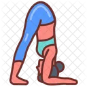 Dolphin Pose Stress Relief Yoga Practice Icon