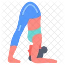 Dolphin Pose Stress Relief Yoga Practice Icon