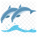 Dolphins Jumping Cartoons Jumping Dolphin Icon