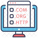 Lcd Webpage Domain Icon