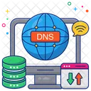 Domain Name System Global Data Transfer Data Transmission Icon