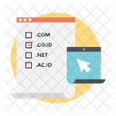 Domane Registrieren DNS Symbol