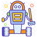 Domestic Robot Artificial Intelligence Technology Assistance Icon