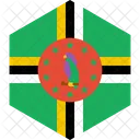 Dominica Bandera Mundo Icono