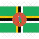 Dominica Bandera Mundo Icono